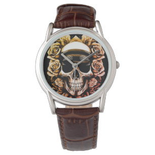 Bandana schedel & Rozen Horloge
