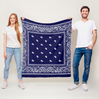 Bandana True Blue Fleece Blanket Deken