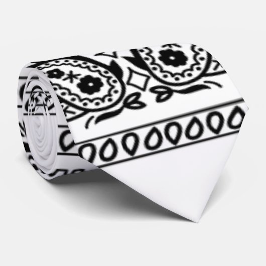 Bandana White Stropdas (Opgerold)