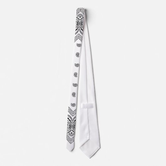 Bandana White Stropdas 2 (Achterkant)