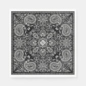  Bandana zwart-wit Servet (Voorkant)