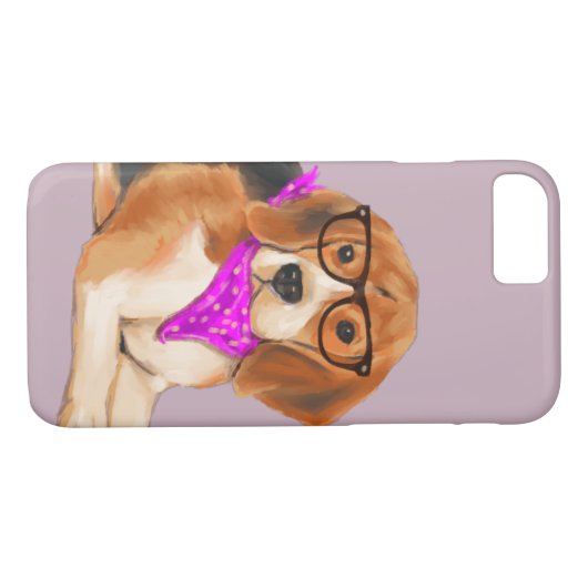 Bandana's Beagle (achtergrondkleur bewerkbaar) Case-Mate iPhone Case (Achterkant (Horizontaal))
