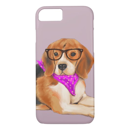 Bandana's Beagle (achtergrondkleur bewerkbaar) Case-Mate iPhone Case (Achterkant)