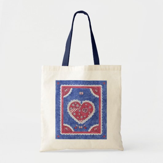 Bandanna Heart Canvas tas (Voorkant)