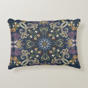 Bandanna met kleurrijke paisley naadloos patroon accent kussen