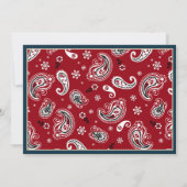 Bandanna Print Cowboy Baby shower Kaart (Achterkant)