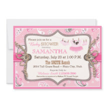 Bandanna Print Cowgirl Baby shower