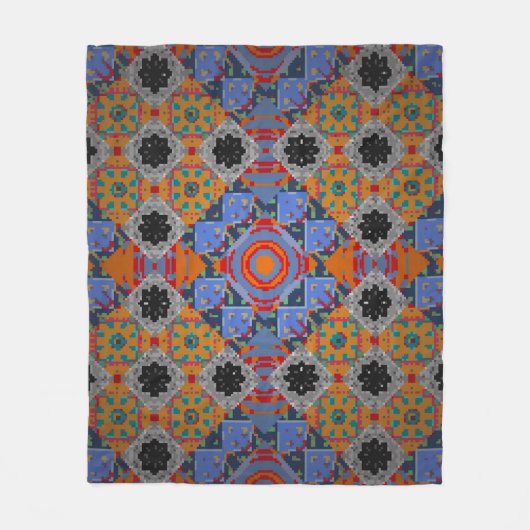 Bandanna shawl, ontwerp van tablecloth fabric, zij fleece deken (Voorkant)