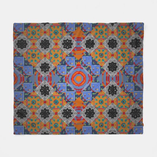 Bandanna shawl, ontwerp van tablecloth fabric, zij fleece deken (Voorkant (Horizontaal))