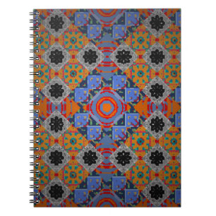 Bandanna shawl, ontwerp van tablecloth fabric, zij notitieboek