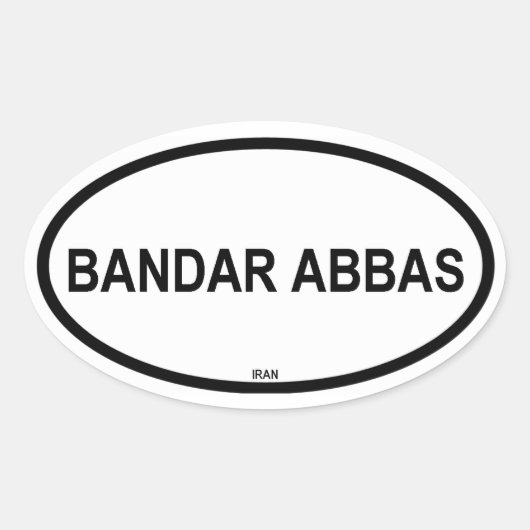 BANDAR ABBAS OVALE STICKER (Voorkant)