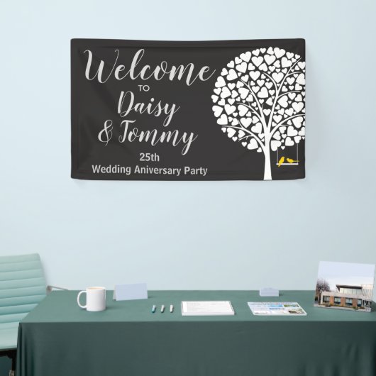 Bandbanner van Jubileum voor bruiloft Spandoek (Beurs)