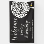 Bandbanner van Jubileum voor bruiloft Spandoek (Verticaal)