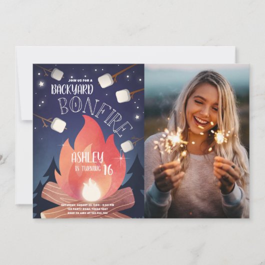 Bandbrand Camping Outdoor Birthday Kaart (Voorkant)