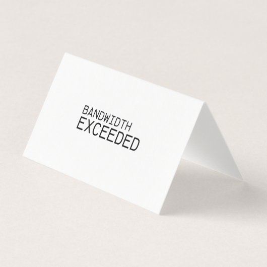 Bandbreedte Overschreden | Proficiat Brief  Kaart (Voorkant)