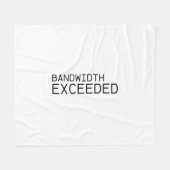 Bandbreedte Overschreden | Zachte Studio Fleece De Deken (Voorkant (Horizontaal))