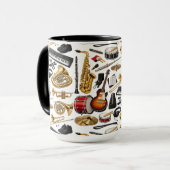 Bandcollage Mok (Voorkant links)