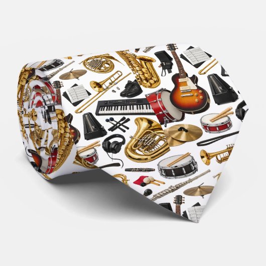 Bandcollage Stropdas (Opgerold)