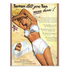  bande Girl Tanning Lotion en foto Foto Afdruk