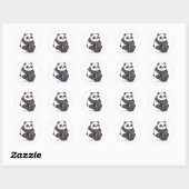 Bande Panda Ronde Sticker (Vel)