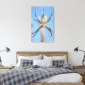 Banded Argiope Orb Weaver - Argiope trifasciata Canvas Afdruk (Insitu (Slaapkamer))