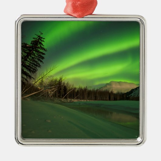 Banded Aurora Metalen Ornament (Voorkant)