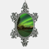 Banded Aurora Tin Sneeuwvlok Ornament (Links)
