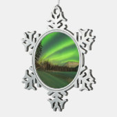 Banded Aurora Tin Sneeuwvlok Ornament (Rechts)