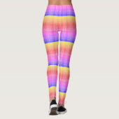 Banded Rainbow Gradient Neon Plaid Leggings (Achterkant)