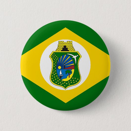 Bandeira Ceará Brasil Ronde Button 5,7 Cm (Voorkant)