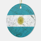 Bandeira da Argentina Keramisch Ornament (Links)