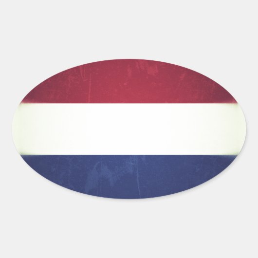 Bandeira da Holanda Ovale Sticker (Voorkant)