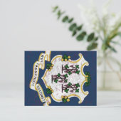 Bandeira de Connecticut Briefkaart (Staand voorkant)