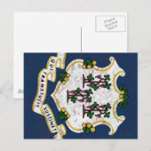 Bandeira de Connecticut Briefkaart (Voorkant / Achterkant)
