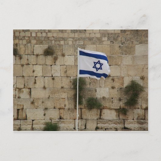 Bandeira de Israel no Muro das Lamentações Briefkaart (Voorkant)