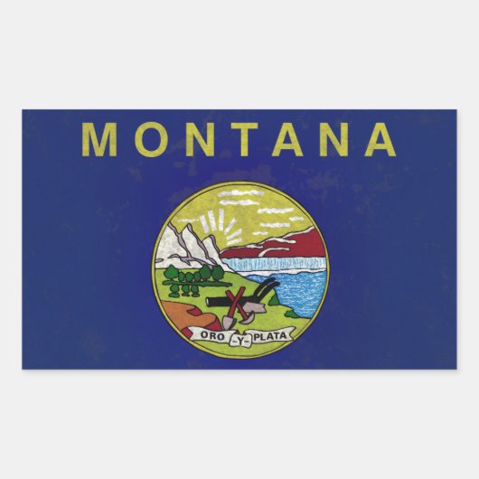 Bandeira de Montana Rechthoekige Sticker (Voorkant)