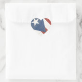Bandeira de Porto Rico Hart Sticker (Tas)