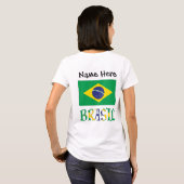 Bandeira do Brasil e Brasil Come o Nome T-shirt (Achterkant volledig)