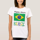 Bandeira do Brasil e Brasil Come o Nome T-shirt (Voorkant)