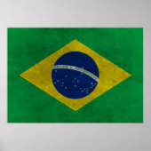 Bandeira do Brasil (Estilo Envelhecida) Poster (Voorkant)