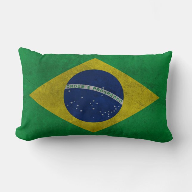 Bandeira do Brasil Estilo Grunge Kussen (Voorkant)