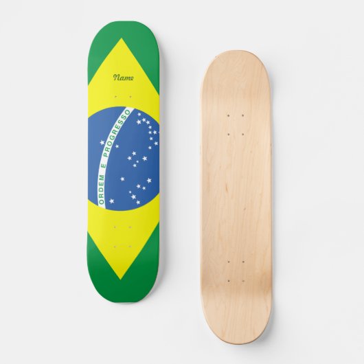 Bandeira do Brasil Persoonlijk Skateboard (Voorkant)