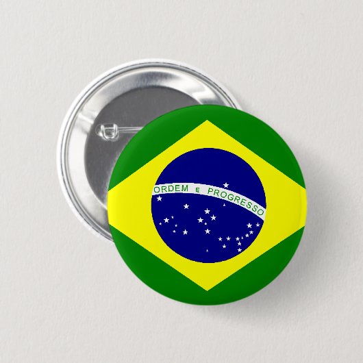 Bandeira do Brasil Ronde Button 5,7 Cm (Voorkant /achterkant)
