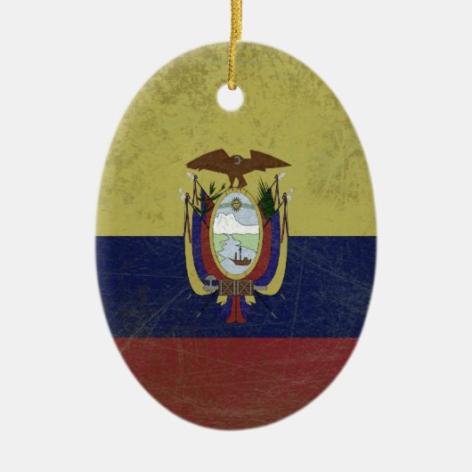 Bandeira do equador keramisch ornament (Voorkant)