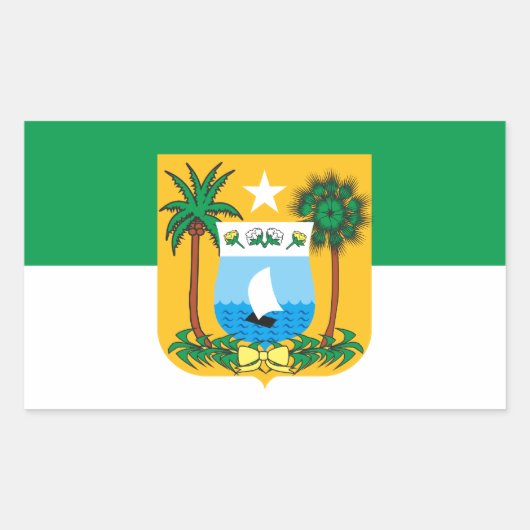 Bandeira do Rio Grande do Norte Brasil Rechthoekige Sticker (Voorkant)