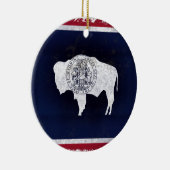 Bandeira do Wyoming Keramisch Ornament (Rechts)