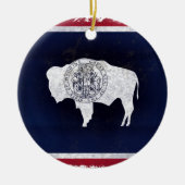 Bandeira do Wyoming Keramisch Ornament (Voorkant)