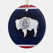 Bandeira do Wyoming Keramisch Ornament (Links)