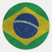 Bandeira Grunge Ronde Sticker (Voorkant)