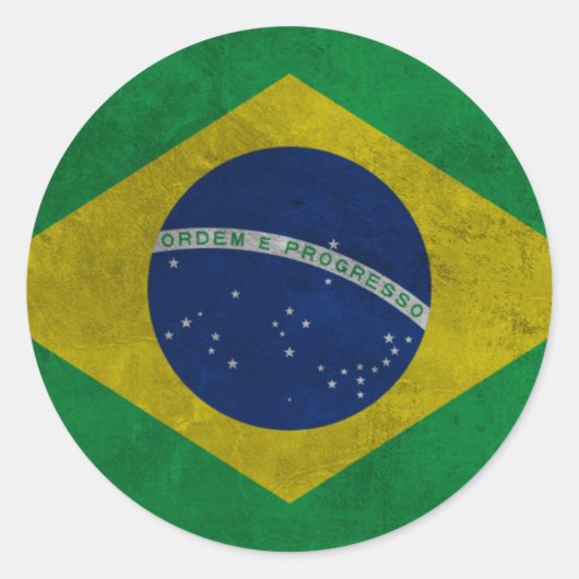 Bandeira Grunge Ronde Sticker (Voorkant)